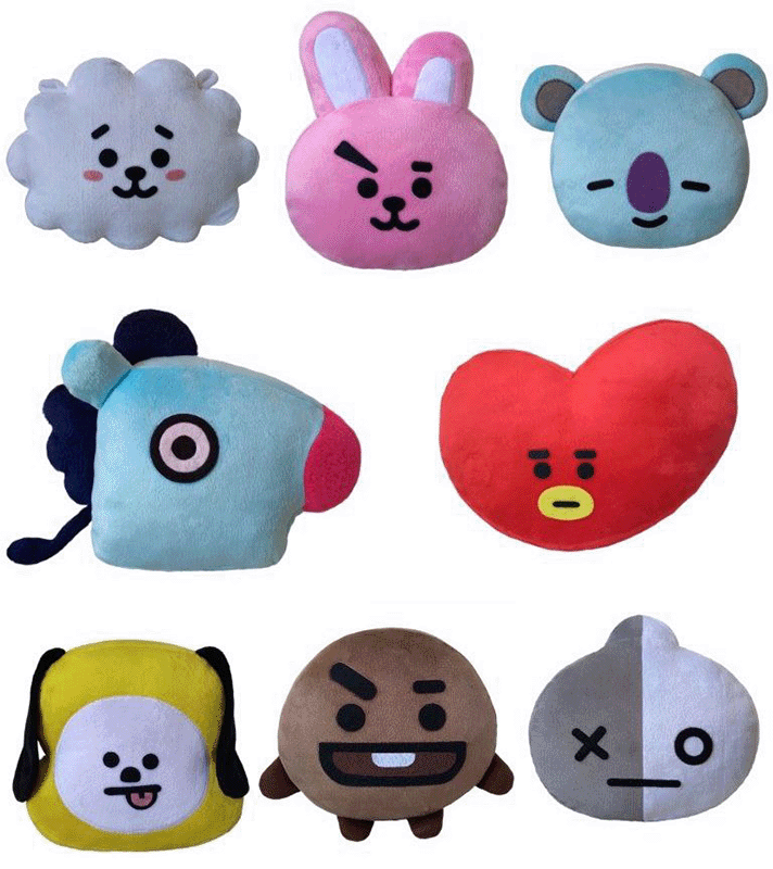 عروسک 8 عددی بی تی اس bts) bt21) سایز 45 cm
